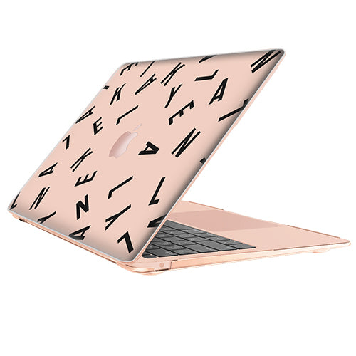 Macbook Snap Case - CUSTOM MONOGRAM Noir