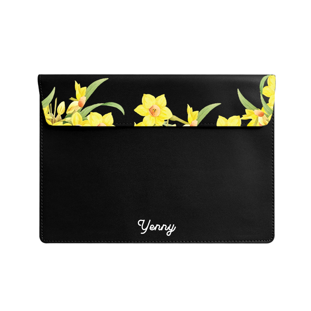 Vegan Leather Sleeve - March Daffodil