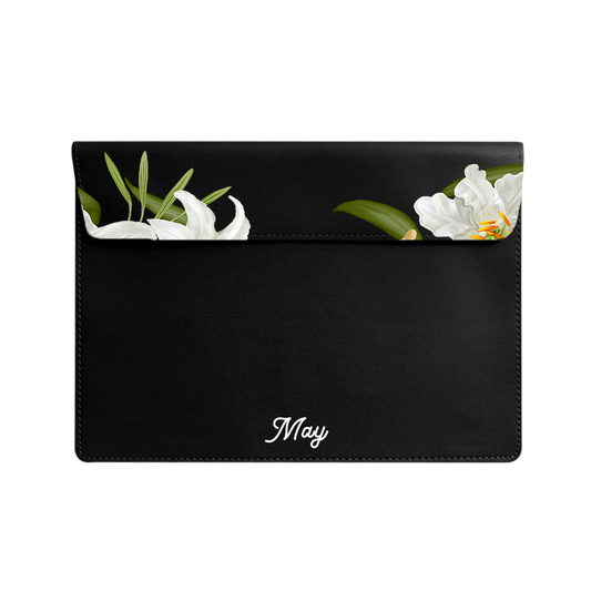 Vegan Leather Sleeve - May Lily of the Valley