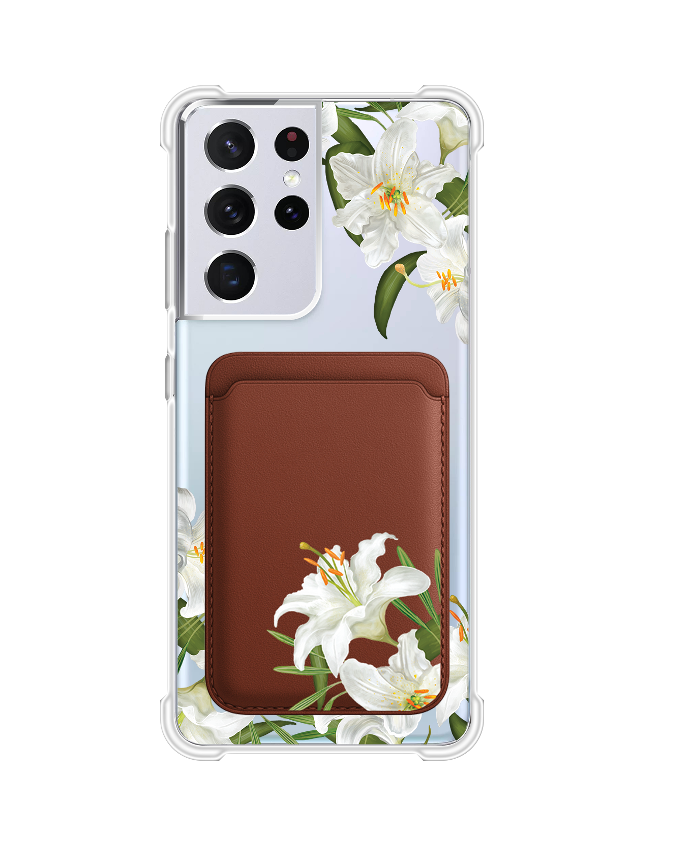 Android Magnetic Wallet Case - May Lily of the Valley