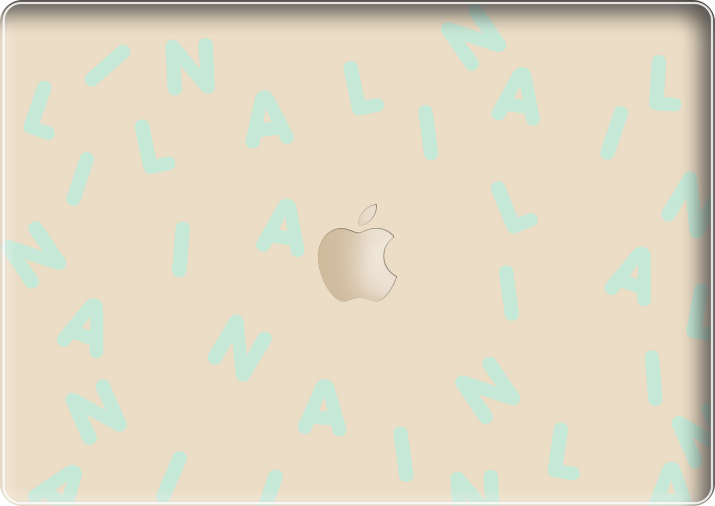 Macbook Snap Case - CUSTOM MONOGRAM 2.0 Tosca
