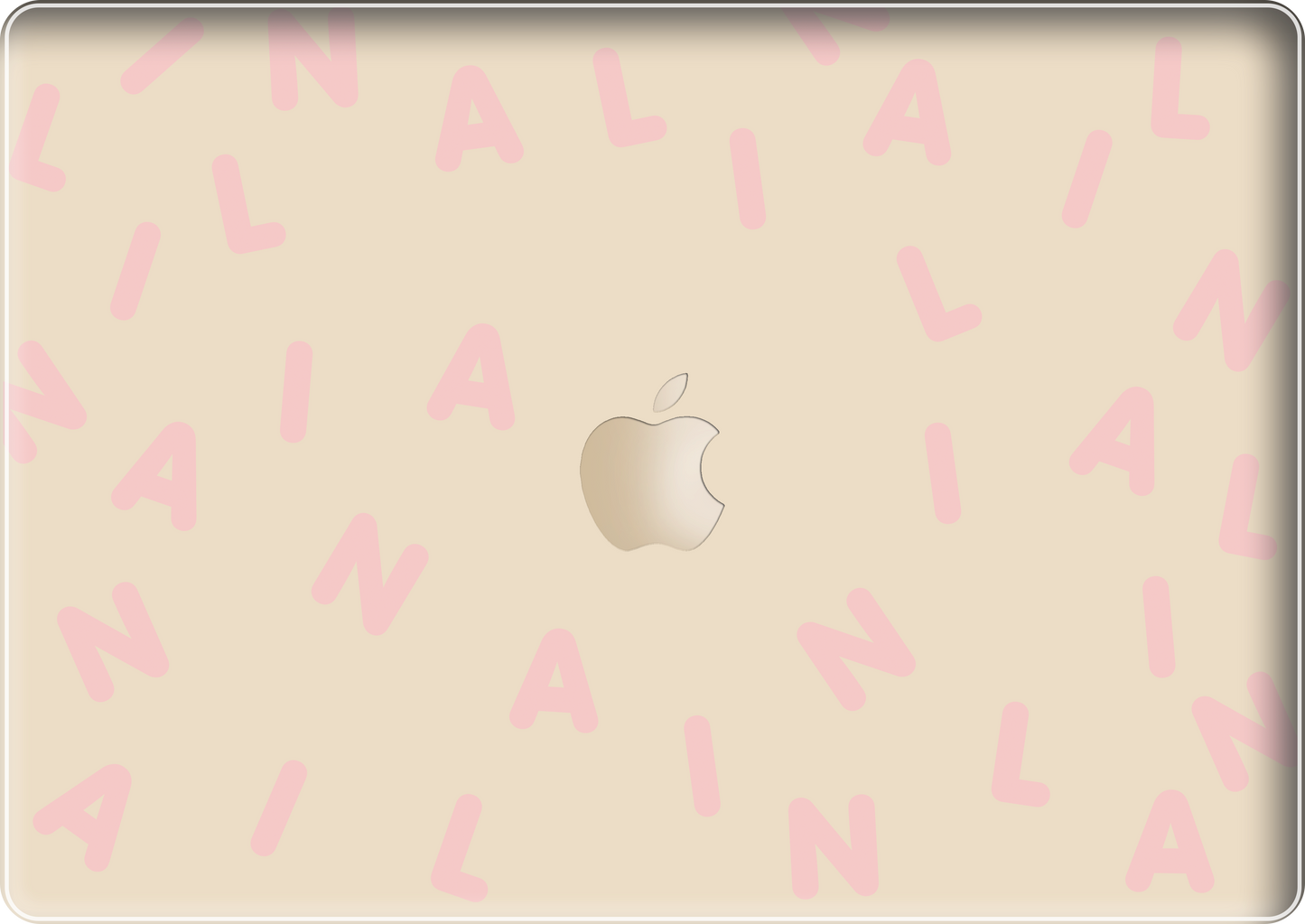 Macbook Snap Case - CUSTOM MONOGRAM 2.0 Rosewater