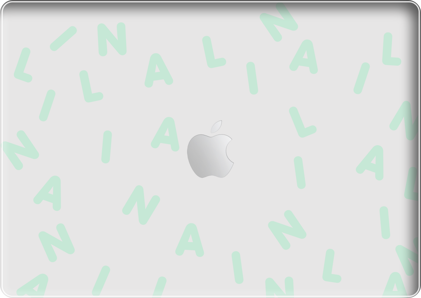 Macbook Snap Case - CUSTOM MONOGRAM 2.0 Tosca