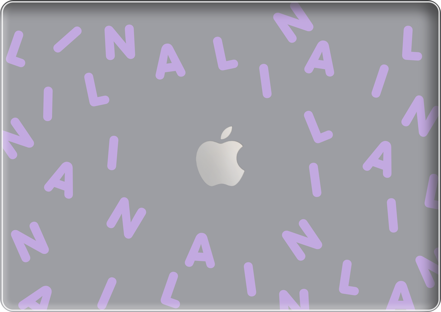 Macbook Snap Case - CUSTOM MONOGRAM 2.0 Lilac