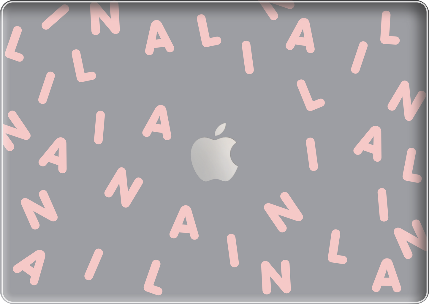 Macbook Snap Case - CUSTOM MONOGRAM 2.0 Rosewater
