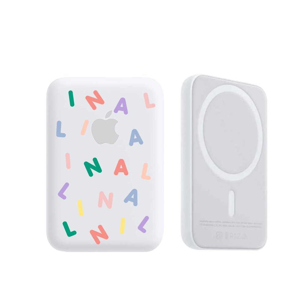 Magnetic Wireless Powerbank - Monogram Rainbow 2.0