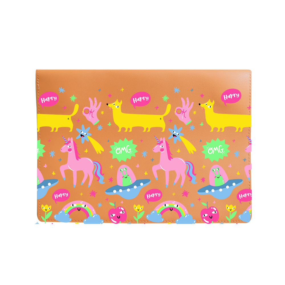 Vegan Leather Sleeve - Monster Say Good Mood