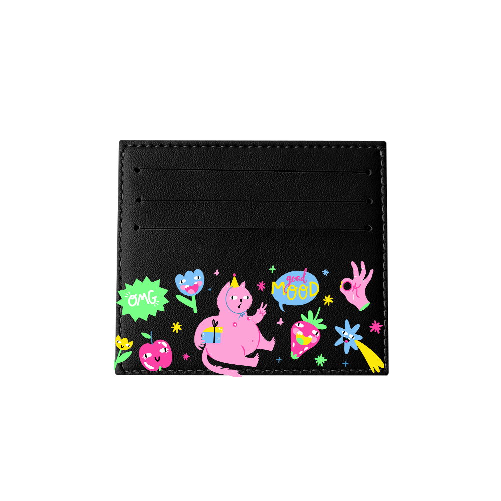 6 Slots Card Holder - Monster Say Good Mood
