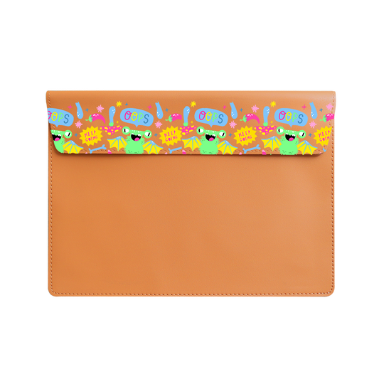 Vegan Leather Sleeve - Monster Say Keep Going