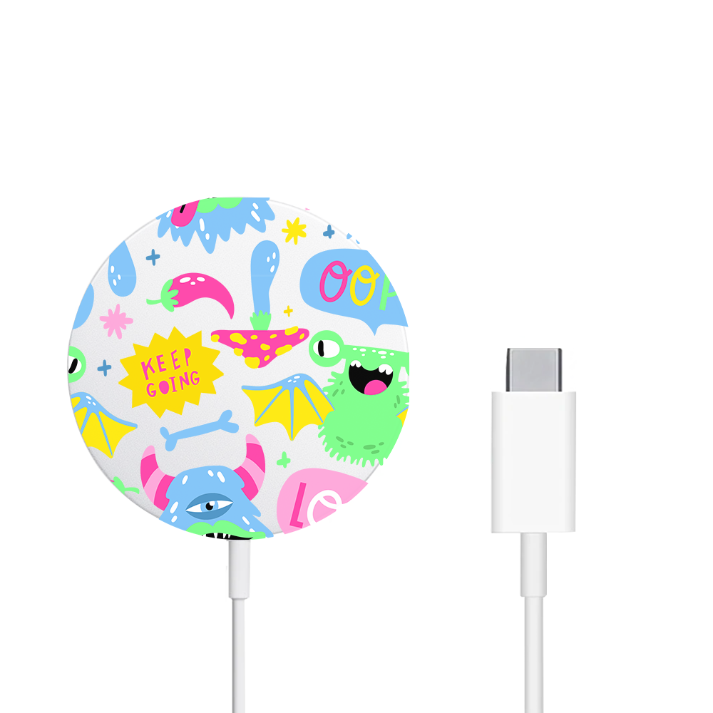 Magnetic Wireless Charger - Monster Say Keep Going