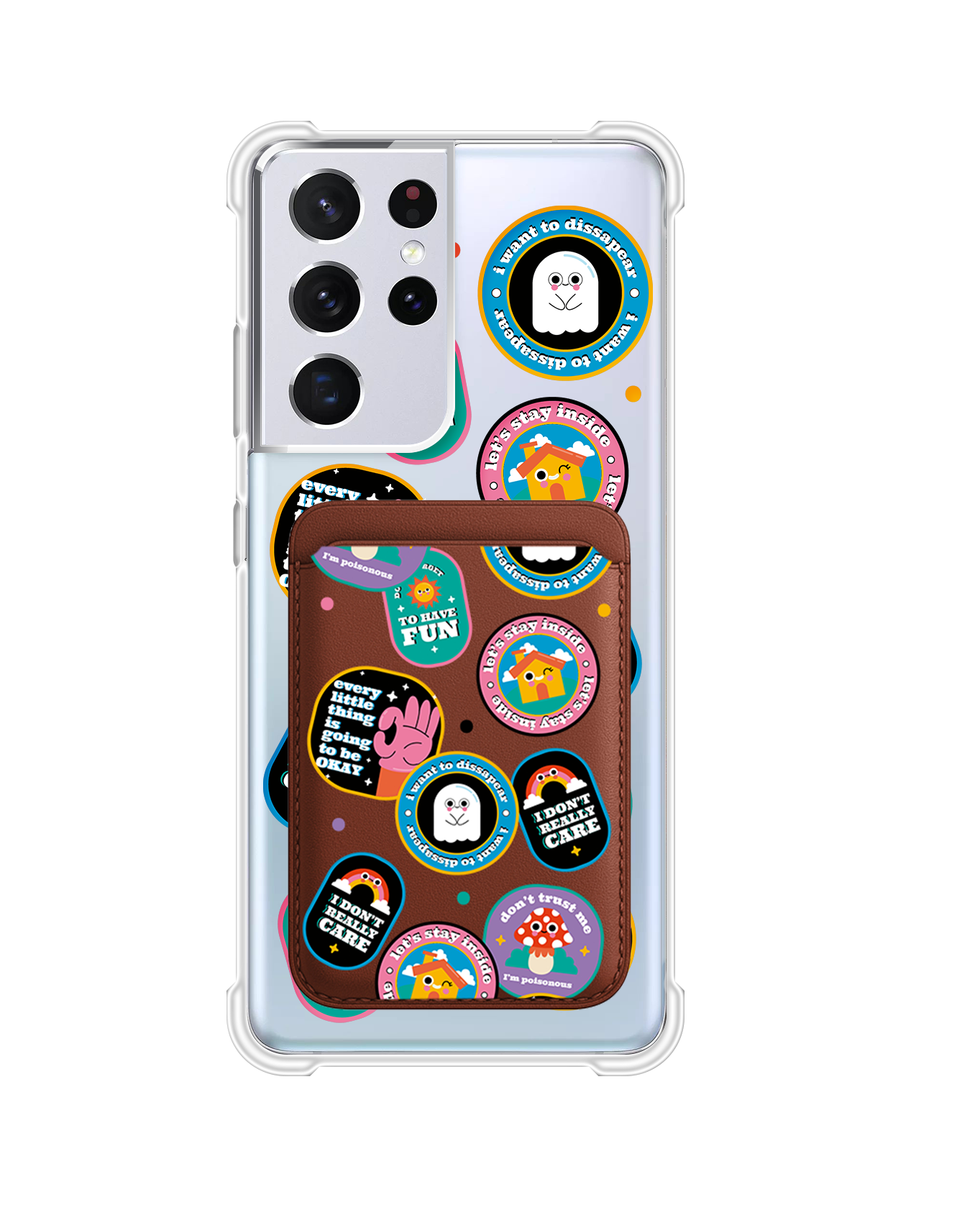 Android Magnetic Wallet Case - Monster Sticker Pack