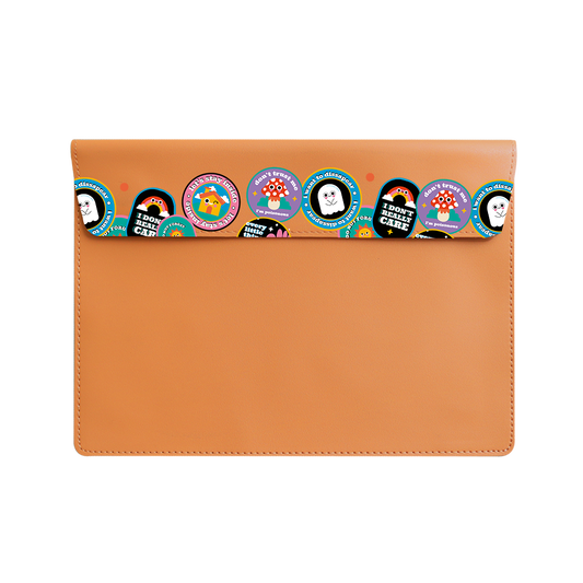 Vegan Leather Sleeve - Monster Sticker Pack