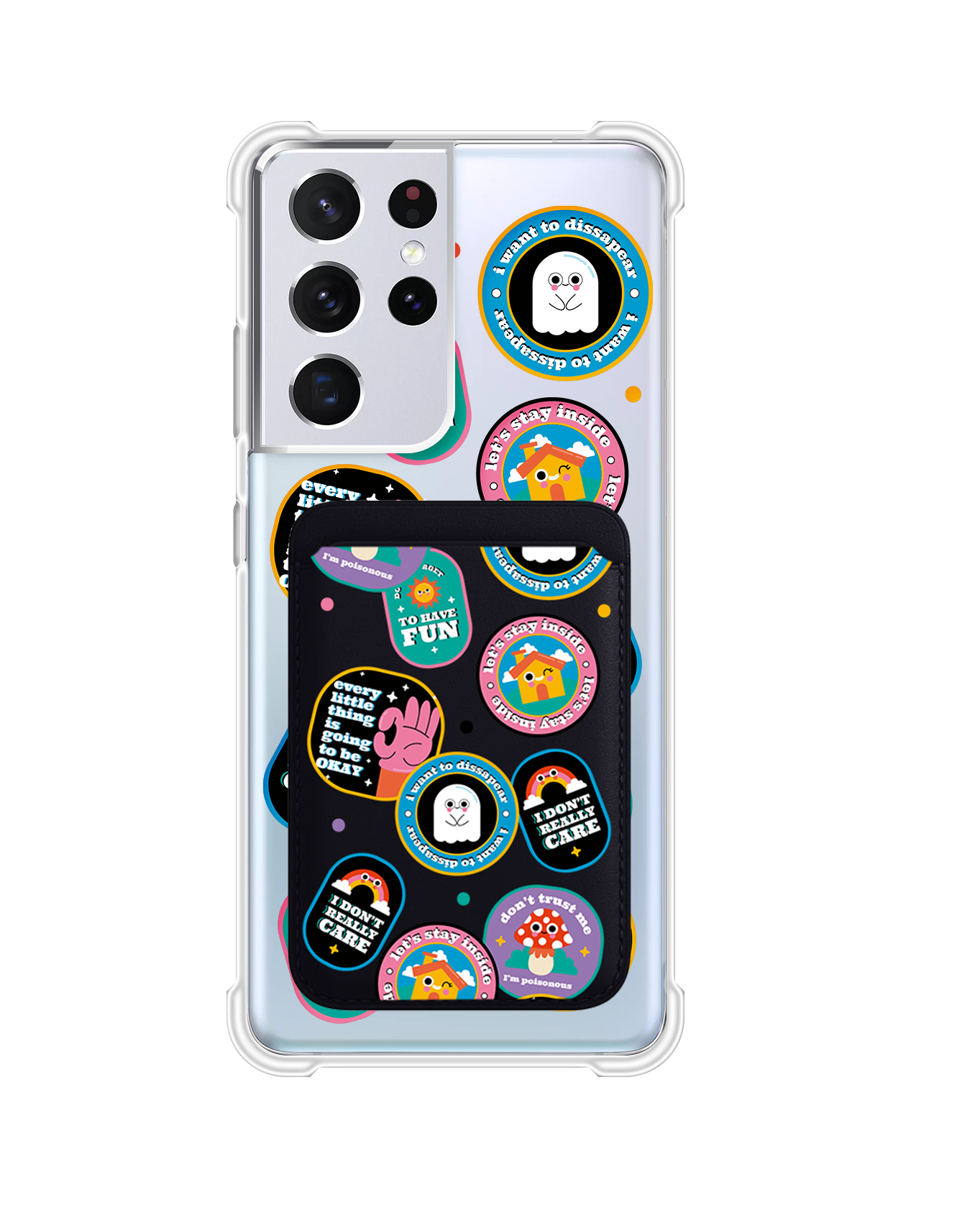 Android Magnetic Wallet Case - Monster Sticker Pack