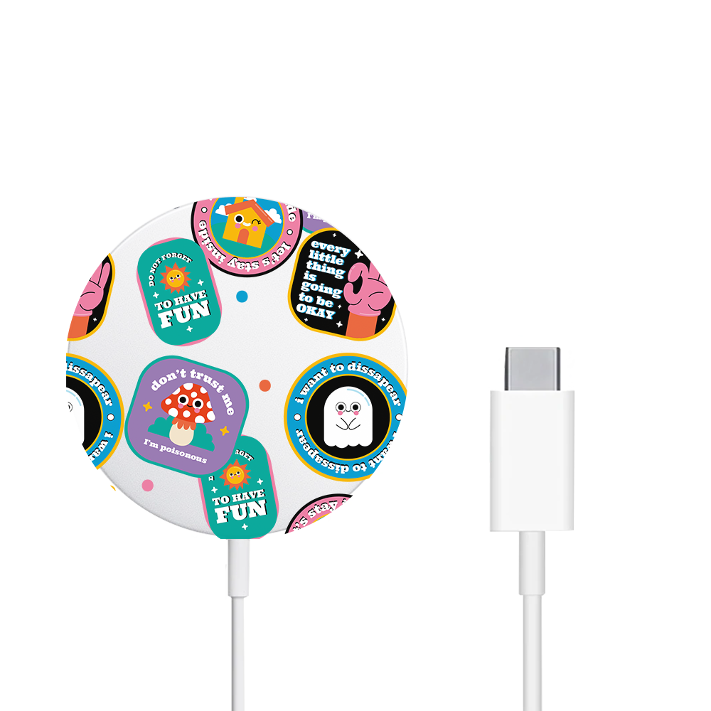 Magnetic Wireless Charger - Monster Sticker Pack