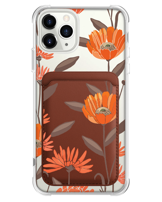 iPhone Magnetic Wallet Case - November Marigold