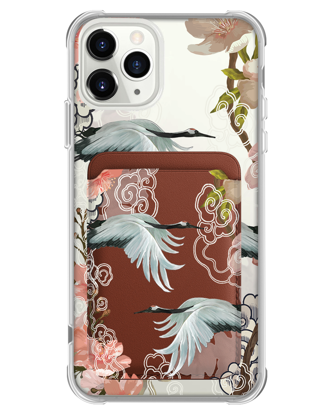 iPhone Magnetic Wallet Case - Oil Painting Birds