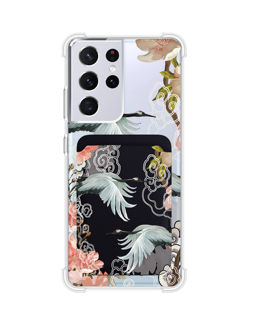 Android Magnetic Wallet Case - Oil Painting Birds