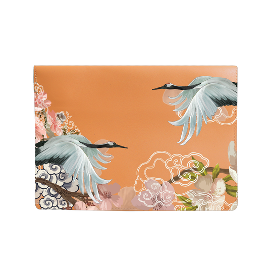 Vegan Leather Sleeve - Oil Painting Birds