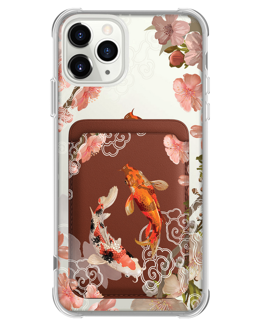 iPhone Magnetic Wallet Case - Oil Painting Koi