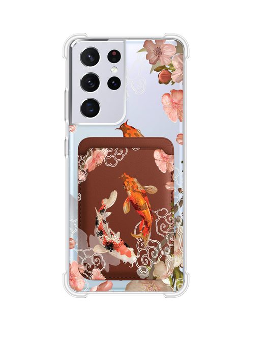 Android Magnetic Wallet Case - Oil Painting Koi