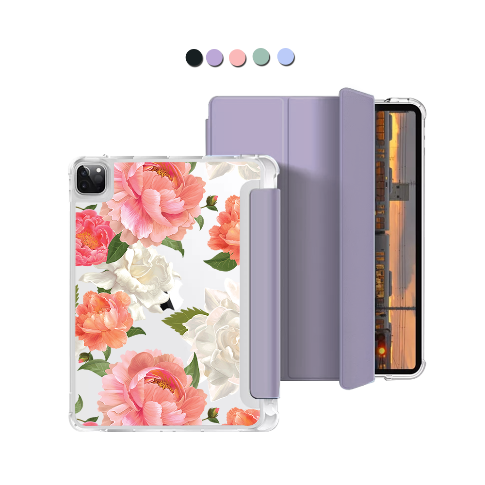 iPad Macaron Flip Cover - August Peony