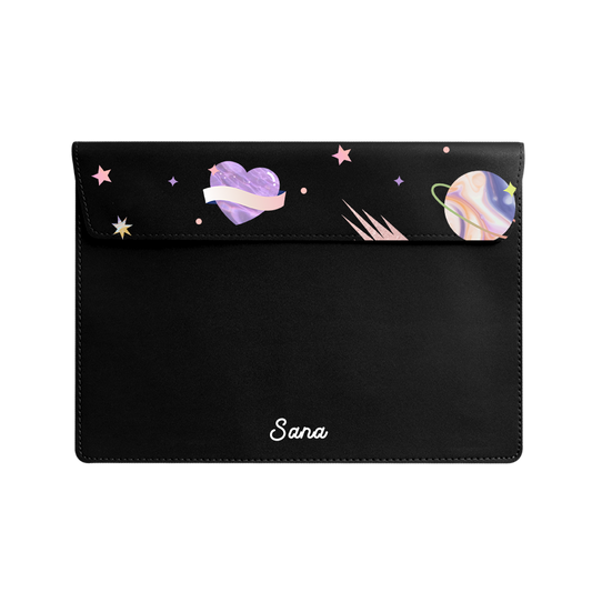 Vegan Leather Sleeve - Pink Planet