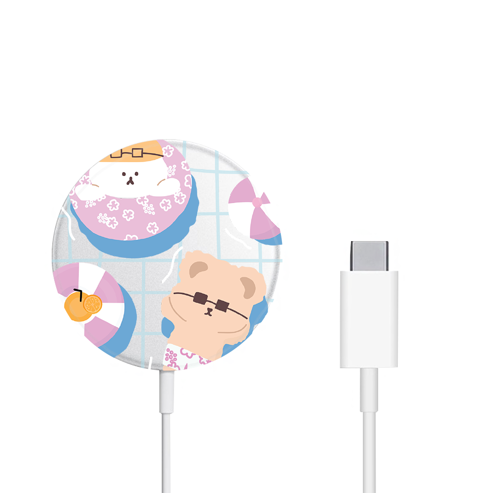 Magnetic Wireless Charger - Pool Party 2.0