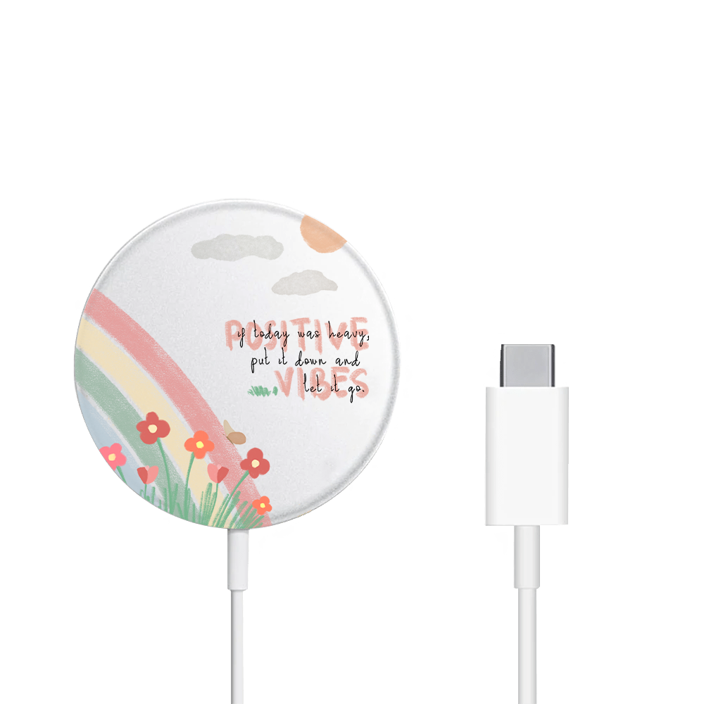 Magnetic Wireless Charger - Positive Vibes