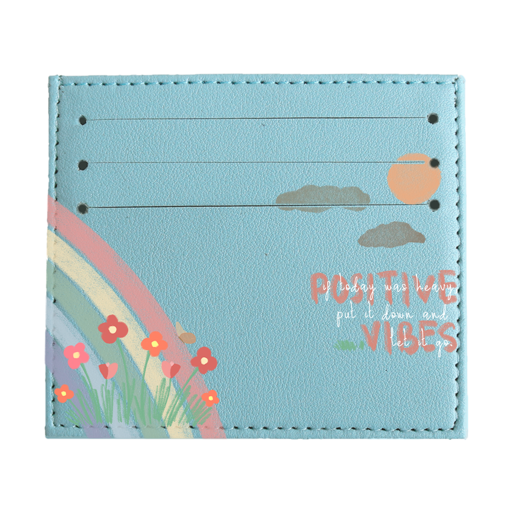 6 Slots Card Holder - Positive Vibes