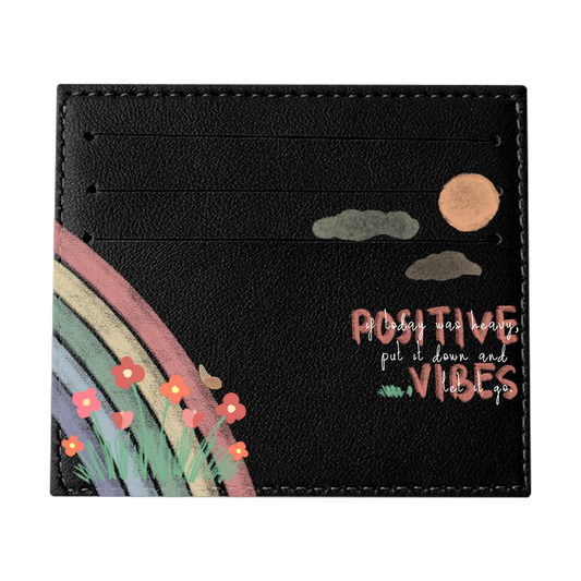 6 Slots Card Holder - Positive Vibes