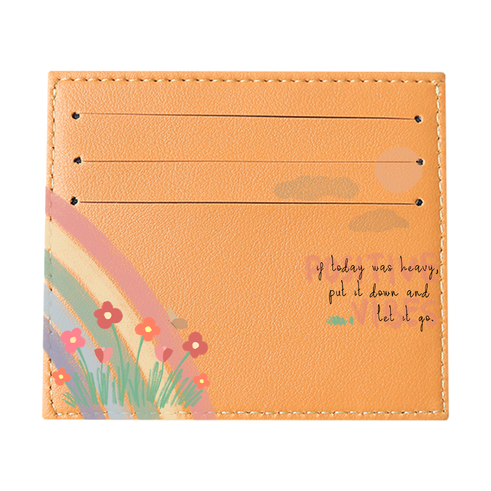 6 Slots Card Holder - Positive Vibes