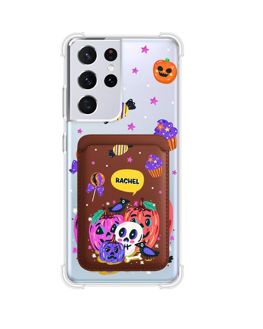 Android Magnetic Wallet Case - Pumpkins Monster