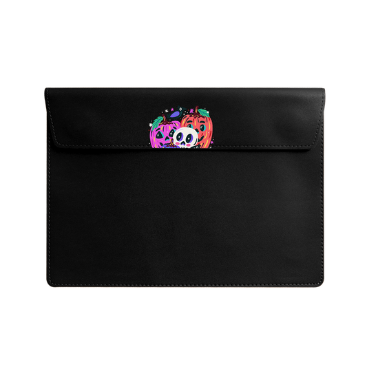 Vegan Leather Sleeve - Pumpkins Monster