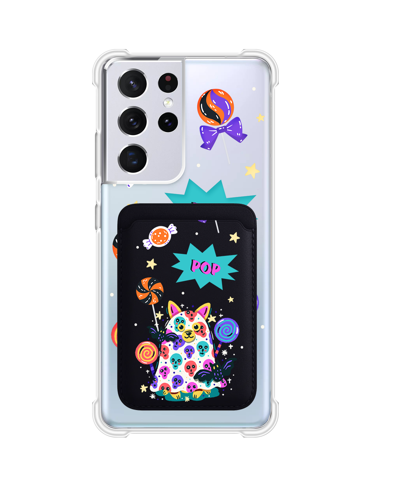 Android Magnetic Wallet Case - Puppy Monster
