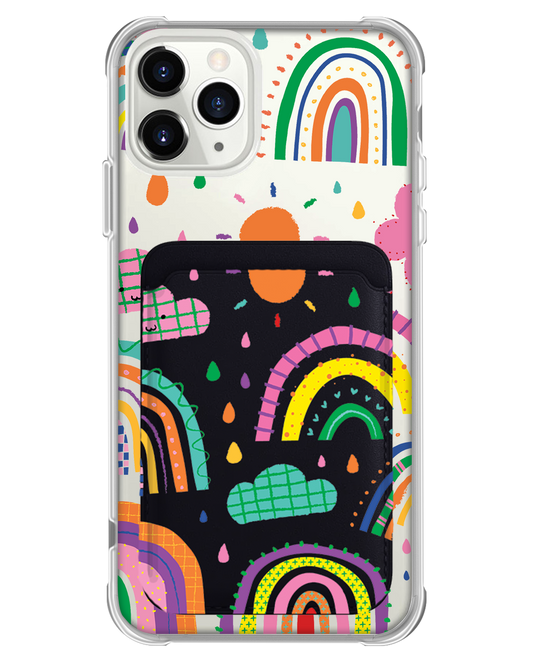 iPhone Magnetic Wallet Case - Rainbow