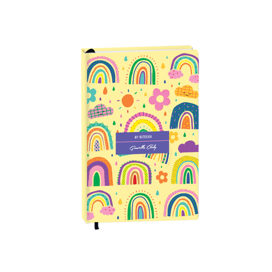 Hardcover Bookpaper Journal - Rainbow (with Elastic Band & Bookmark)