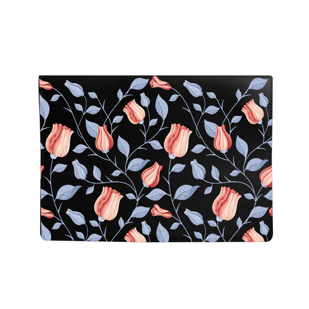 Vegan Leather Sleeve - Red Tulips