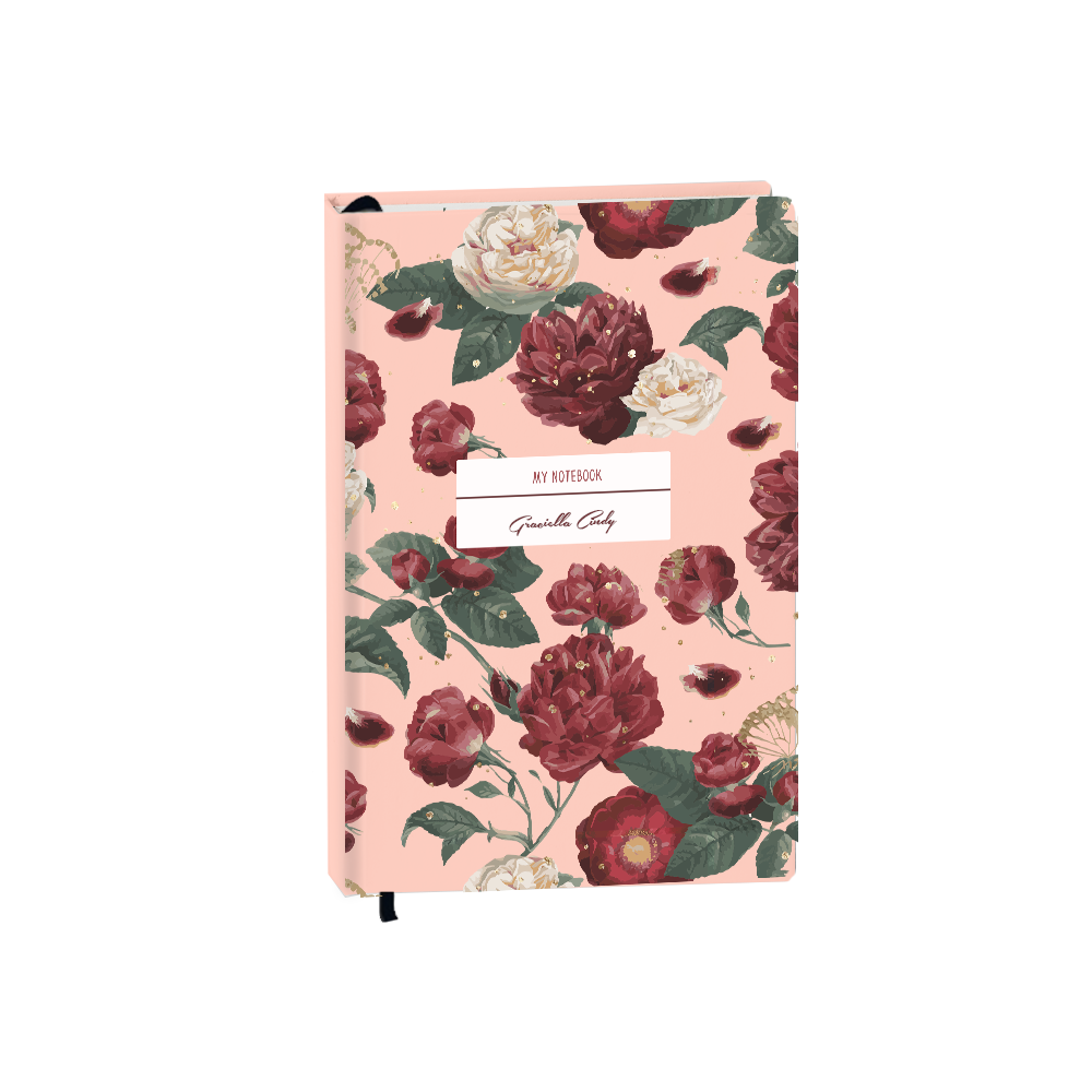 Hardcover Bookpaper Journal - Rosalie (with Elastic Band & Bookmark)