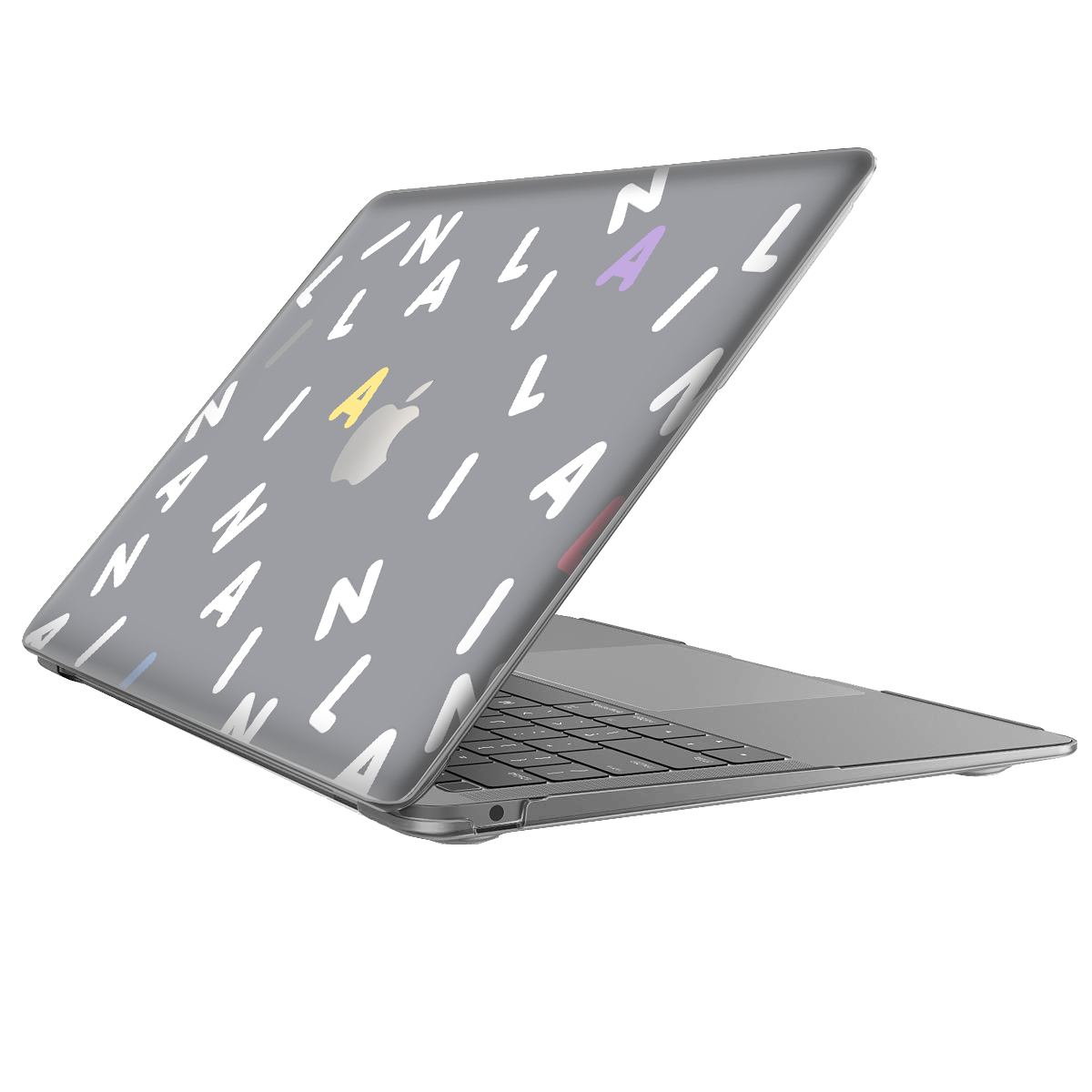 Macbook Snap Case - CUSTOM MONOGRAM 2.0 White