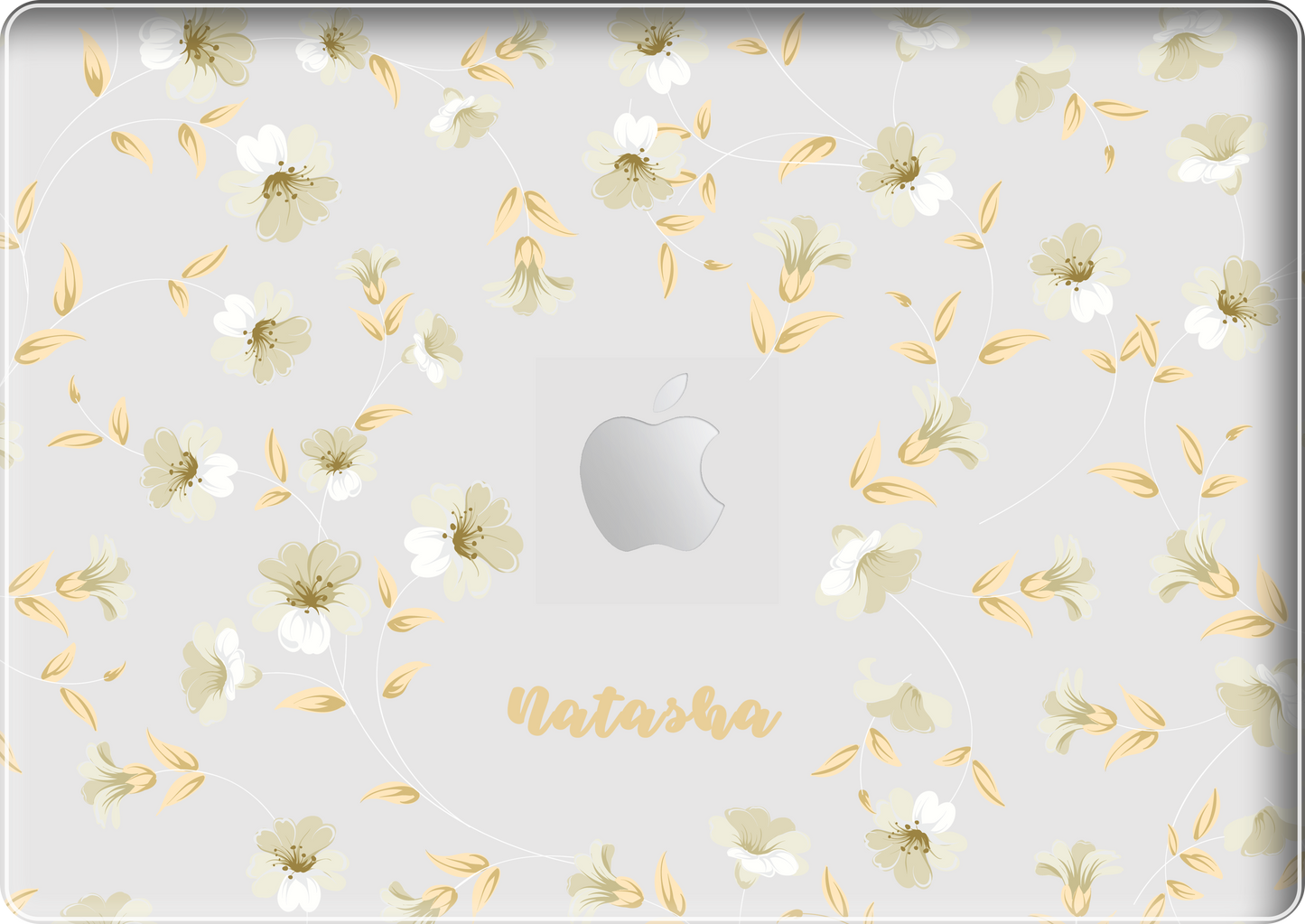 MacBook Snap Case - White Magnolia