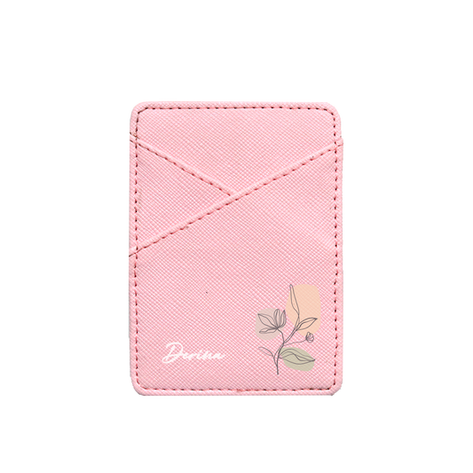 Vegan Leather Pocket Wallet - Sketchy Flower 2.0