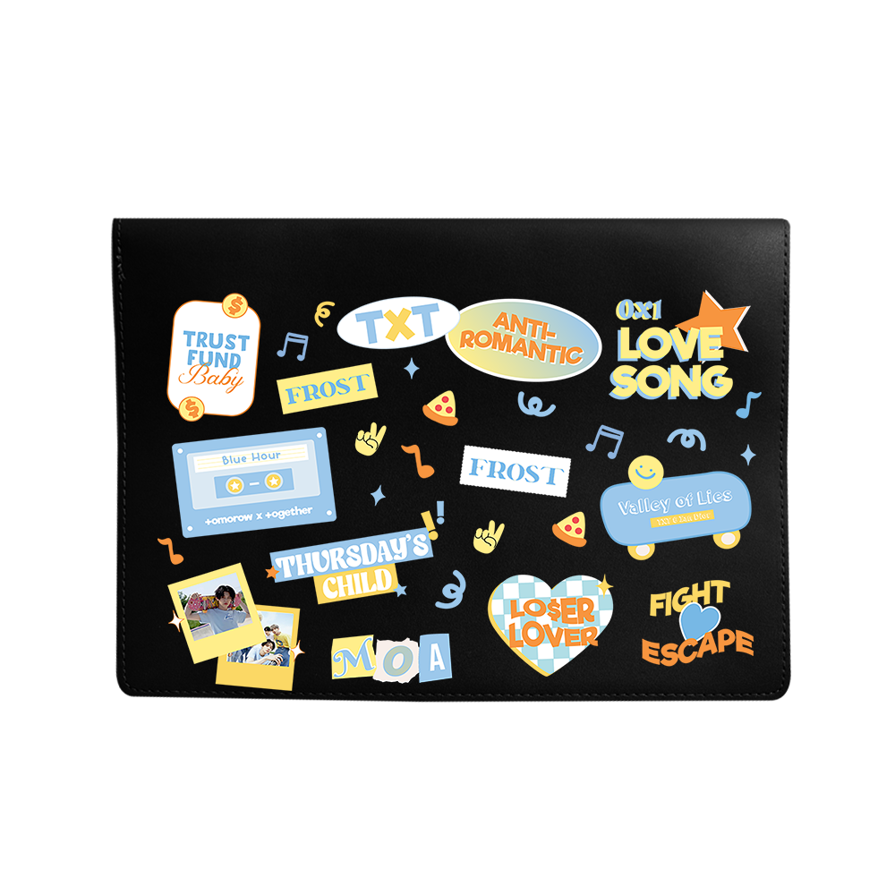 Vegan Leather Sleeve - TXT Sticker Pack