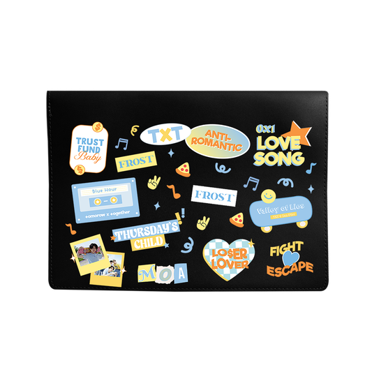 Vegan Leather Sleeve - TXT Sticker Pack