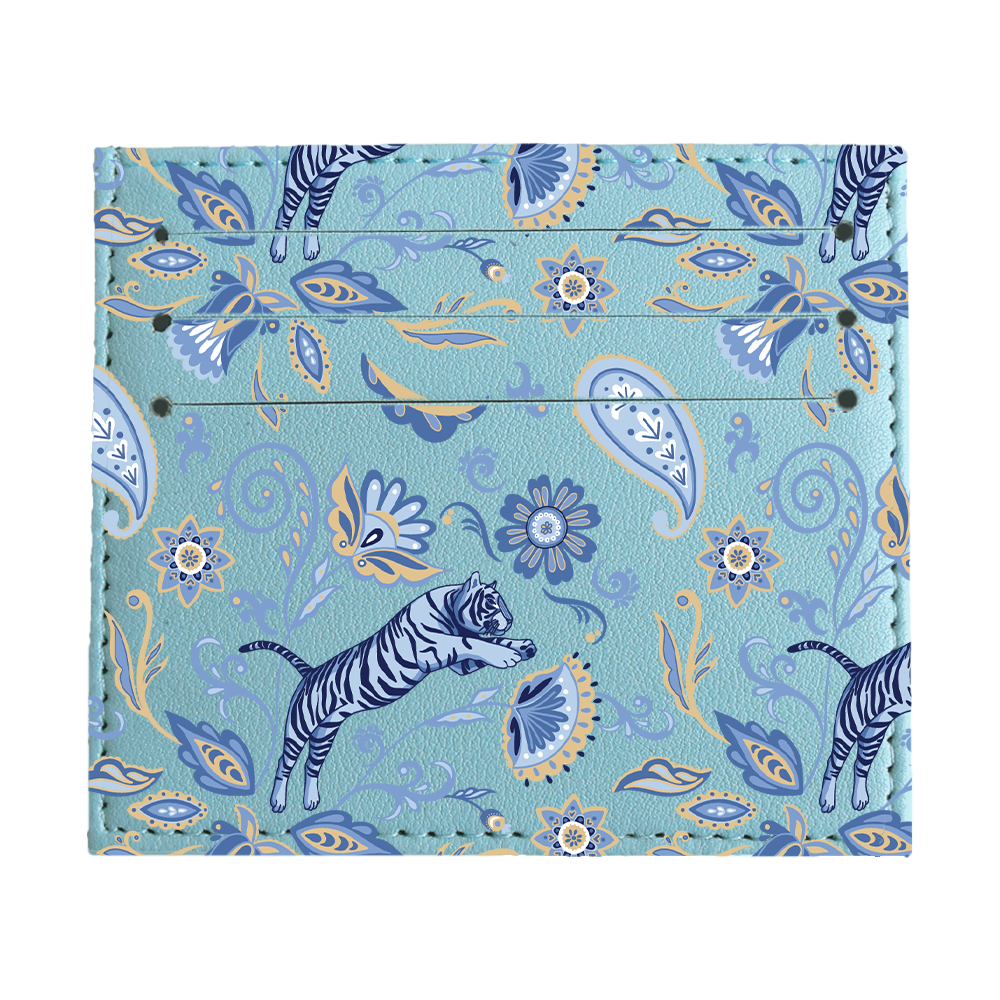 6 Slots Card Holder - Tiger & Floral