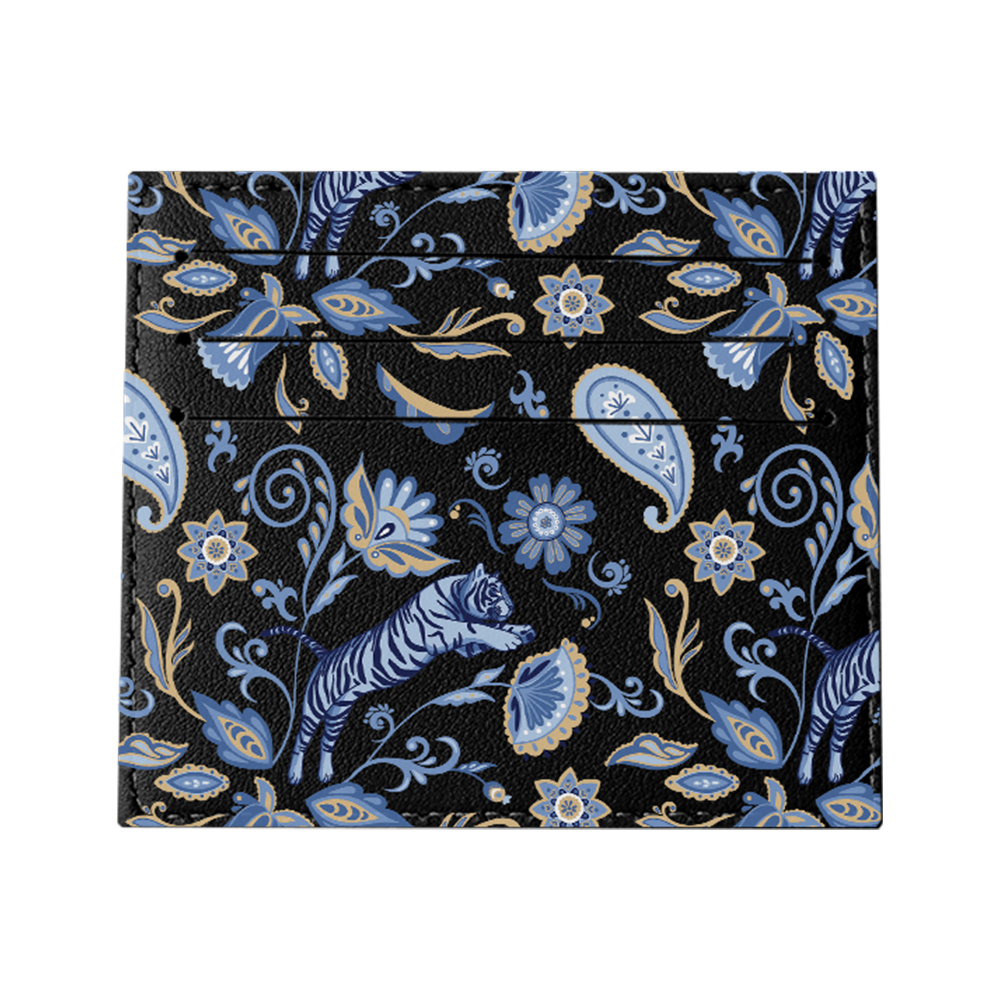 6 Slots Card Holder - Tiger & Floral