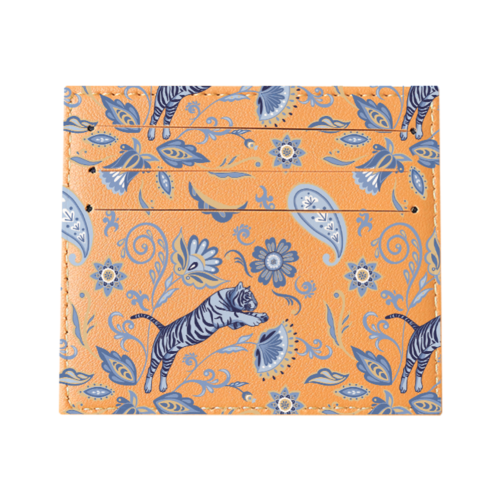 6 Slots Card Holder - Tiger & Floral