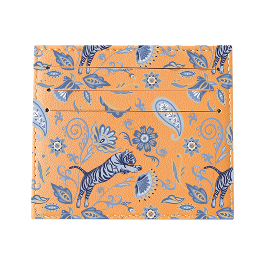 6 Slots Card Holder - Tiger & Floral