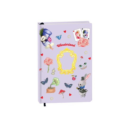 Hardcover Bookpaper Journal - Wonderland (with Elastic Band & Bookmark)