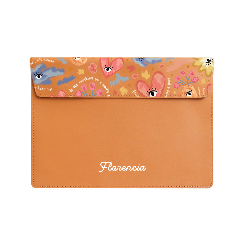 Vegan Leather Sleeve - Abstract Lovers