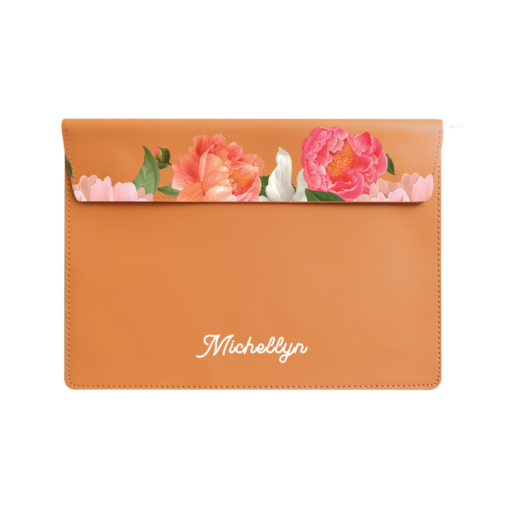 Vegan Leather Sleeve - August Peony